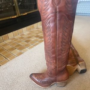 Knee high cowboy boots
